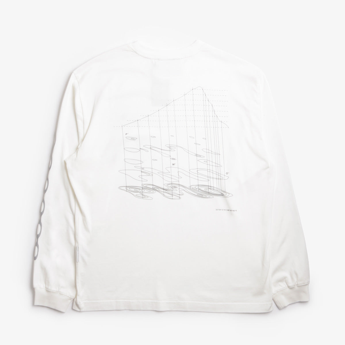 Purple Mountain Observartory Map Projection T-Shirt, White, Detail Shot 2