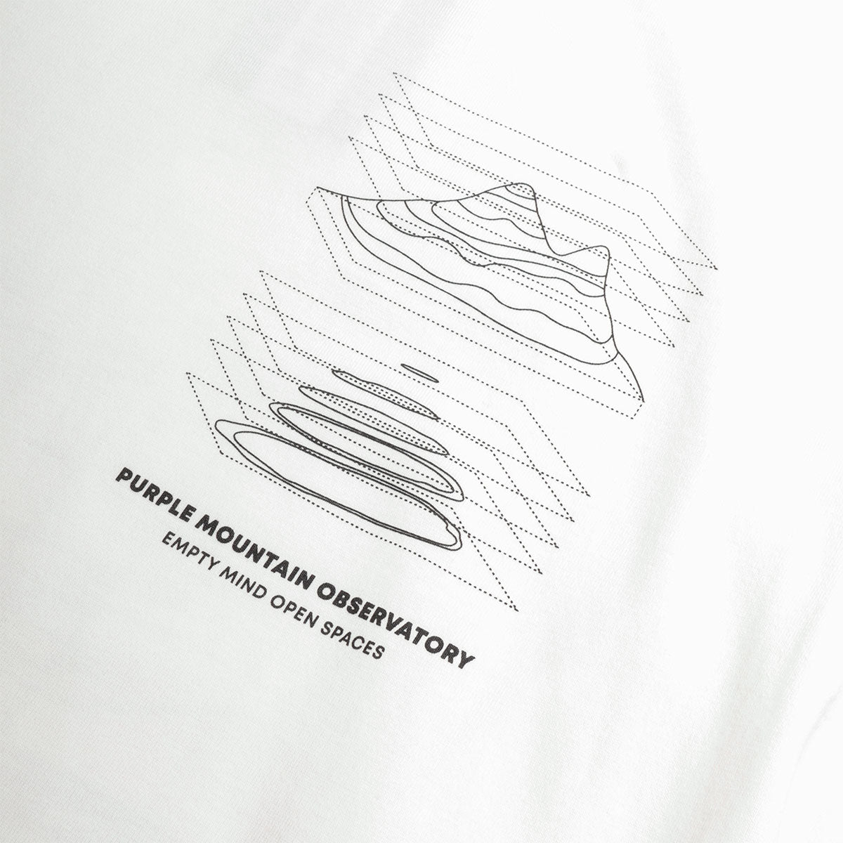 Purple Mountain Observartory Map Projection T-Shirt, White, Detail Shot 3