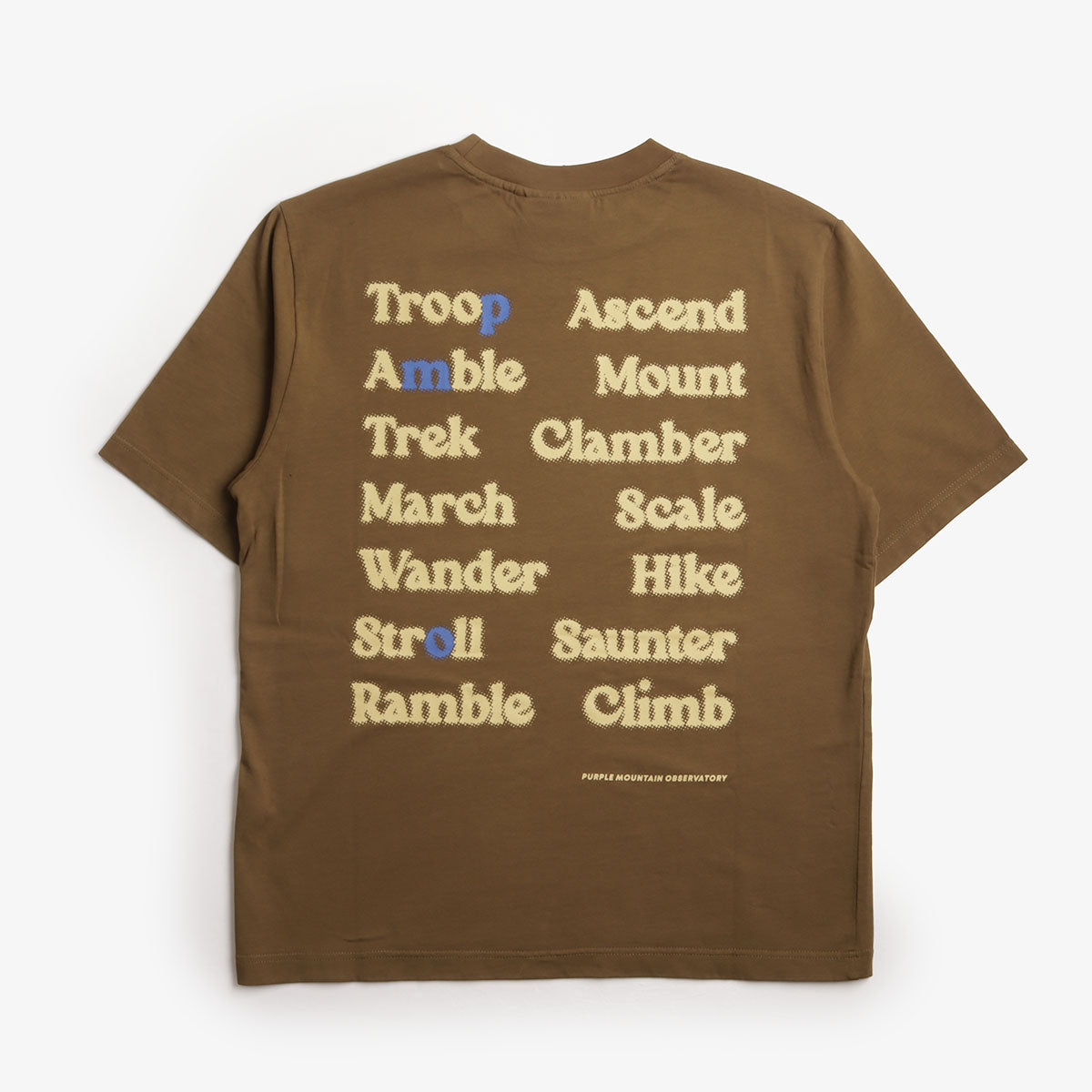 Purple Mountain Observatory Ascend T-Shirt, Dark Olive, Detail Shot 2