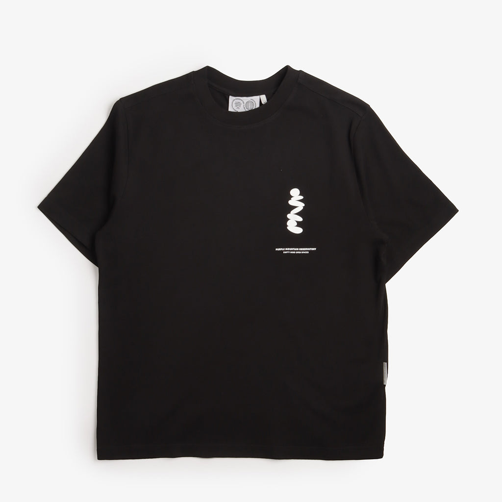 Purple Mountain Observatory Boulders T-Shirt, Black, Detail Shot 1