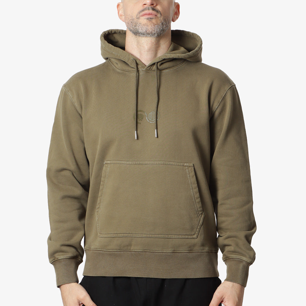 Purple Mountain Observatory Garment Dye Hoodie, Khaki, Detail Shot 4