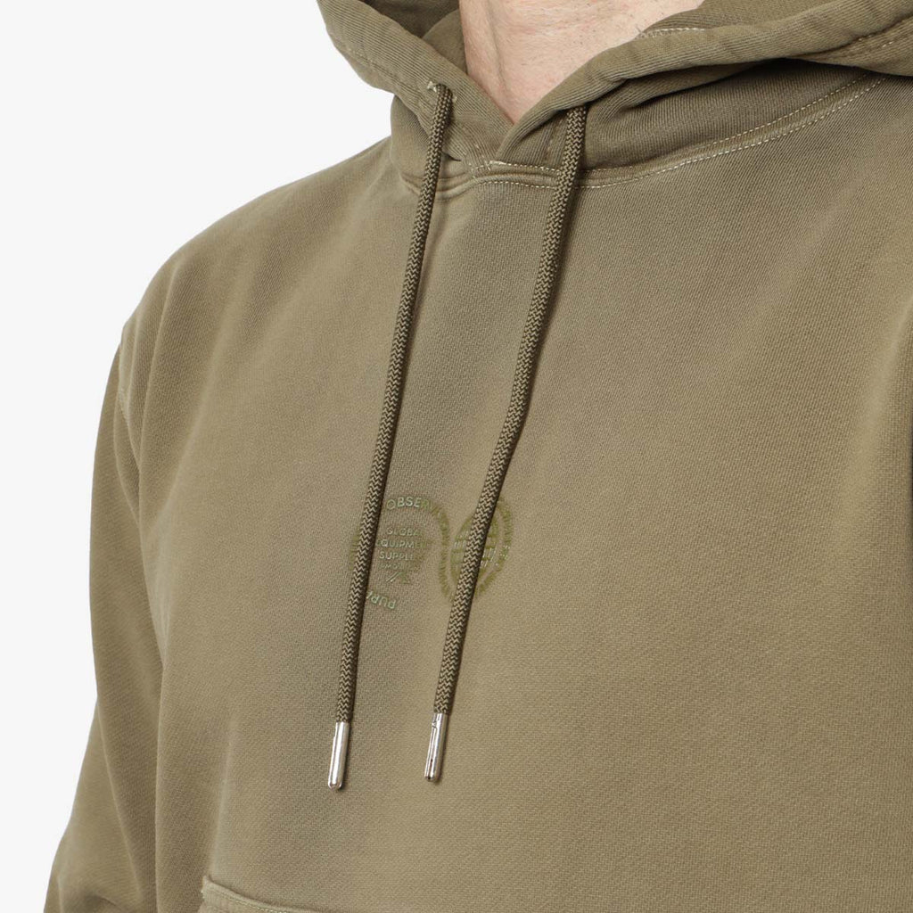 Purple Mountain Observatory Garment Dye Hoodie, Khaki, Detail Shot 2