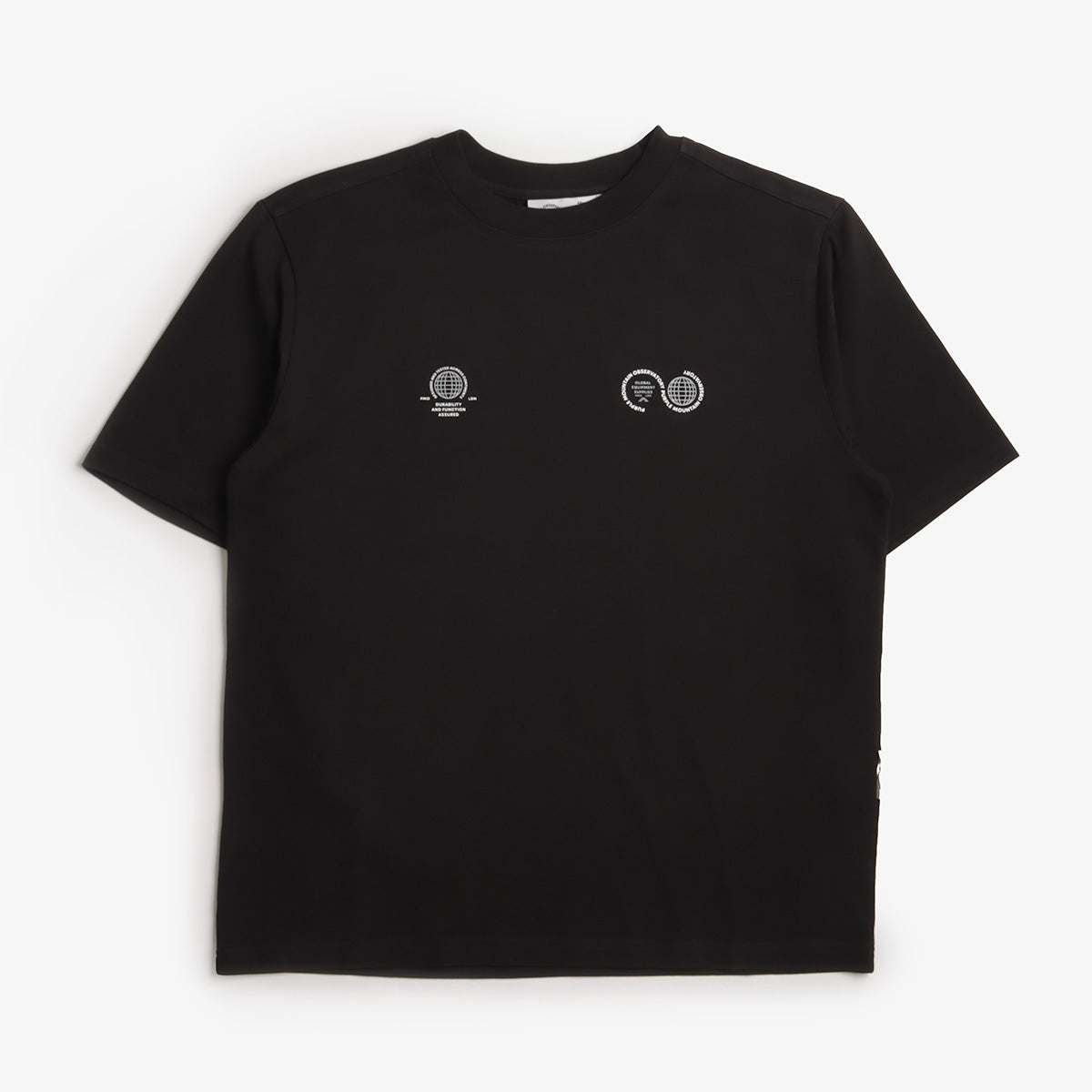 Purple Mountain Observatory Globe T-Shirt, Black, Detail Shot 1