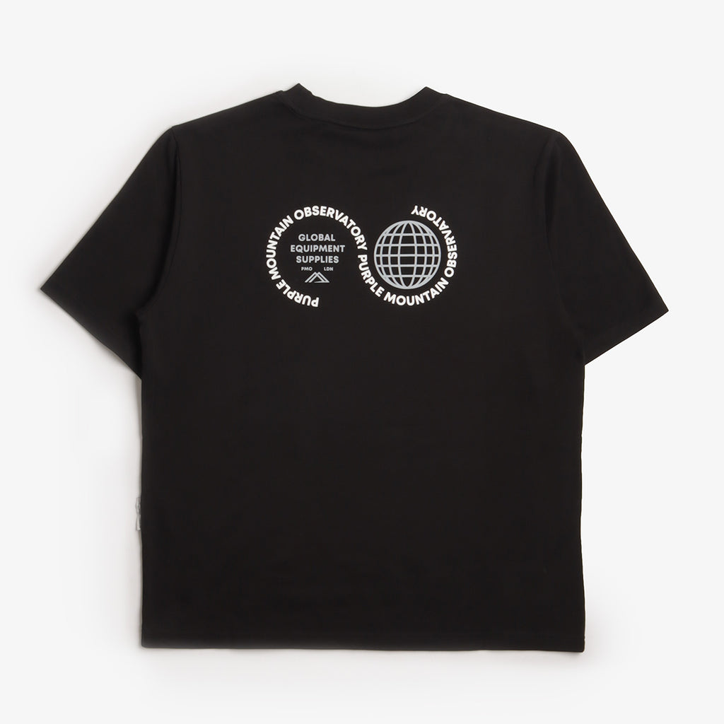 Purple Mountain Observatory Globe T-Shirt, Black, Detail Shot 2