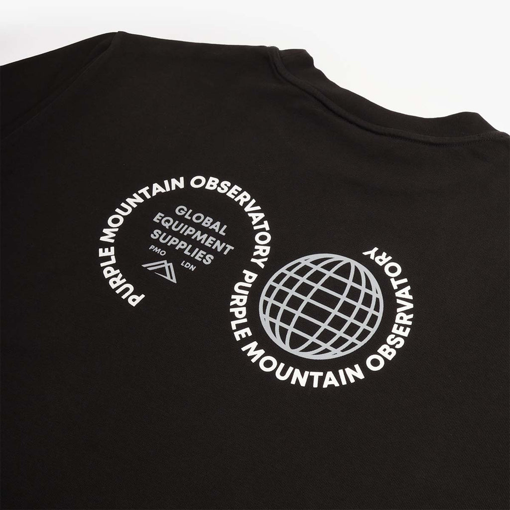 Purple Mountain Observatory Globe T-Shirt, Black, Detail Shot 4