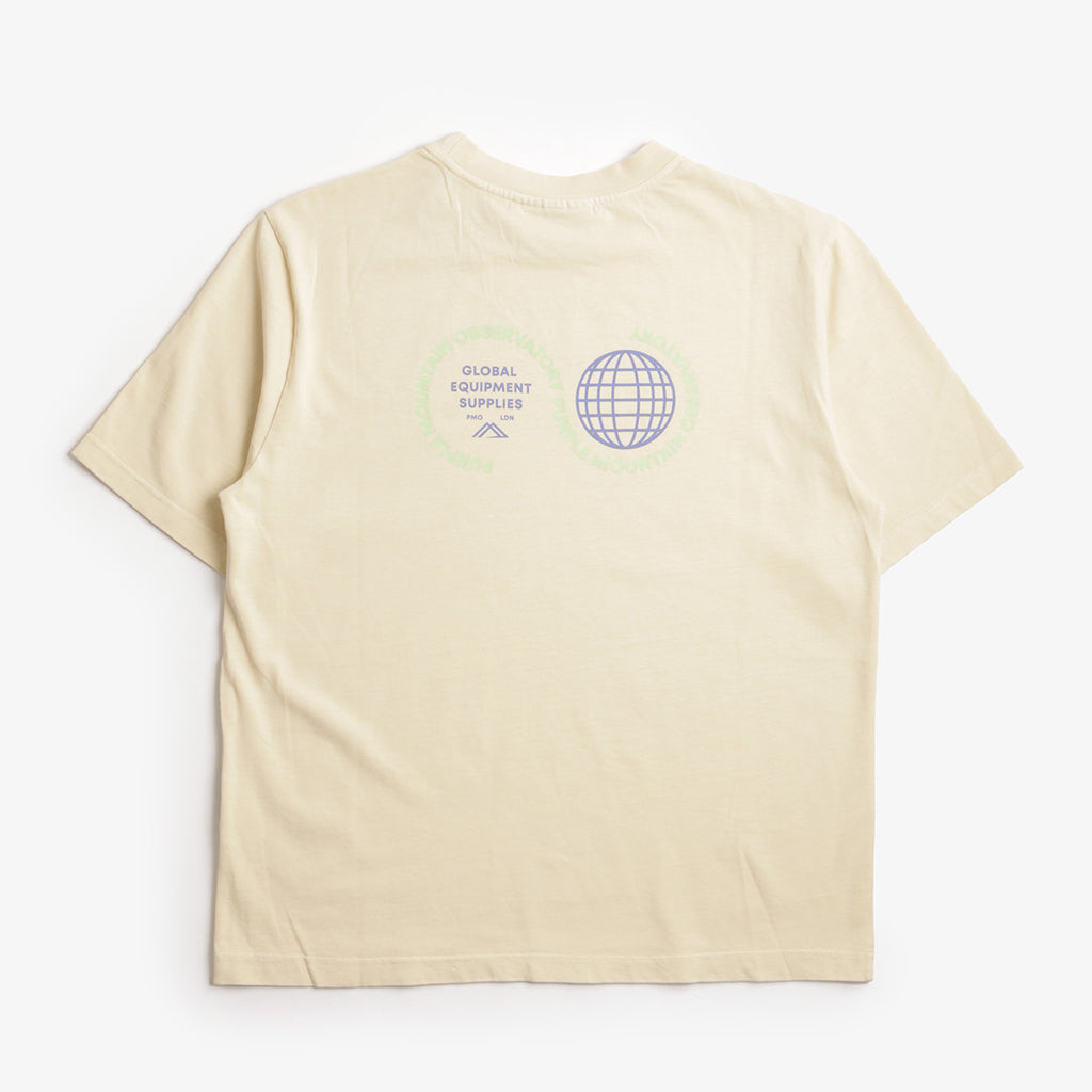 Purple Mountain Observatory Globe T-Shirt, Cream, Detail Shot 2