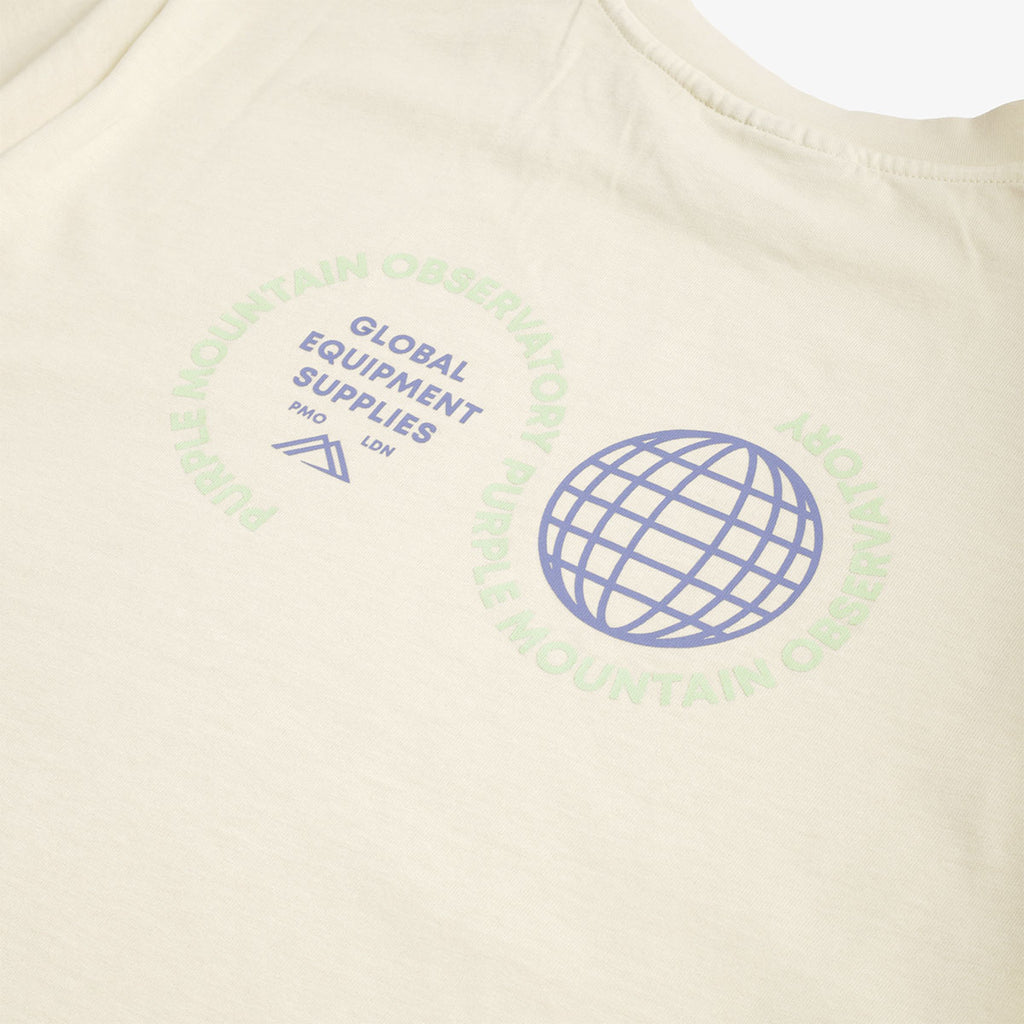 Purple Mountain Observatory Globe T-Shirt, Cream, Detail Shot 4