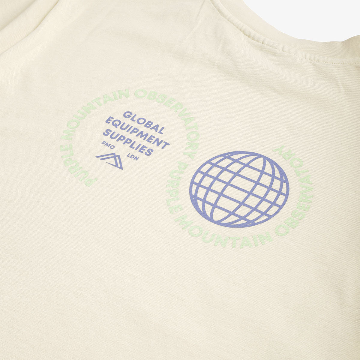 Purple Mountain Observatory Globe T-Shirt, Cream, Detail Shot 4