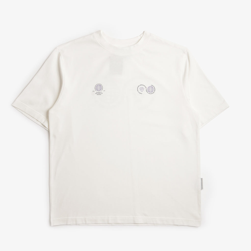 Purple Mountain Observatory Globe T-Shirt, White, Detail Shot 1