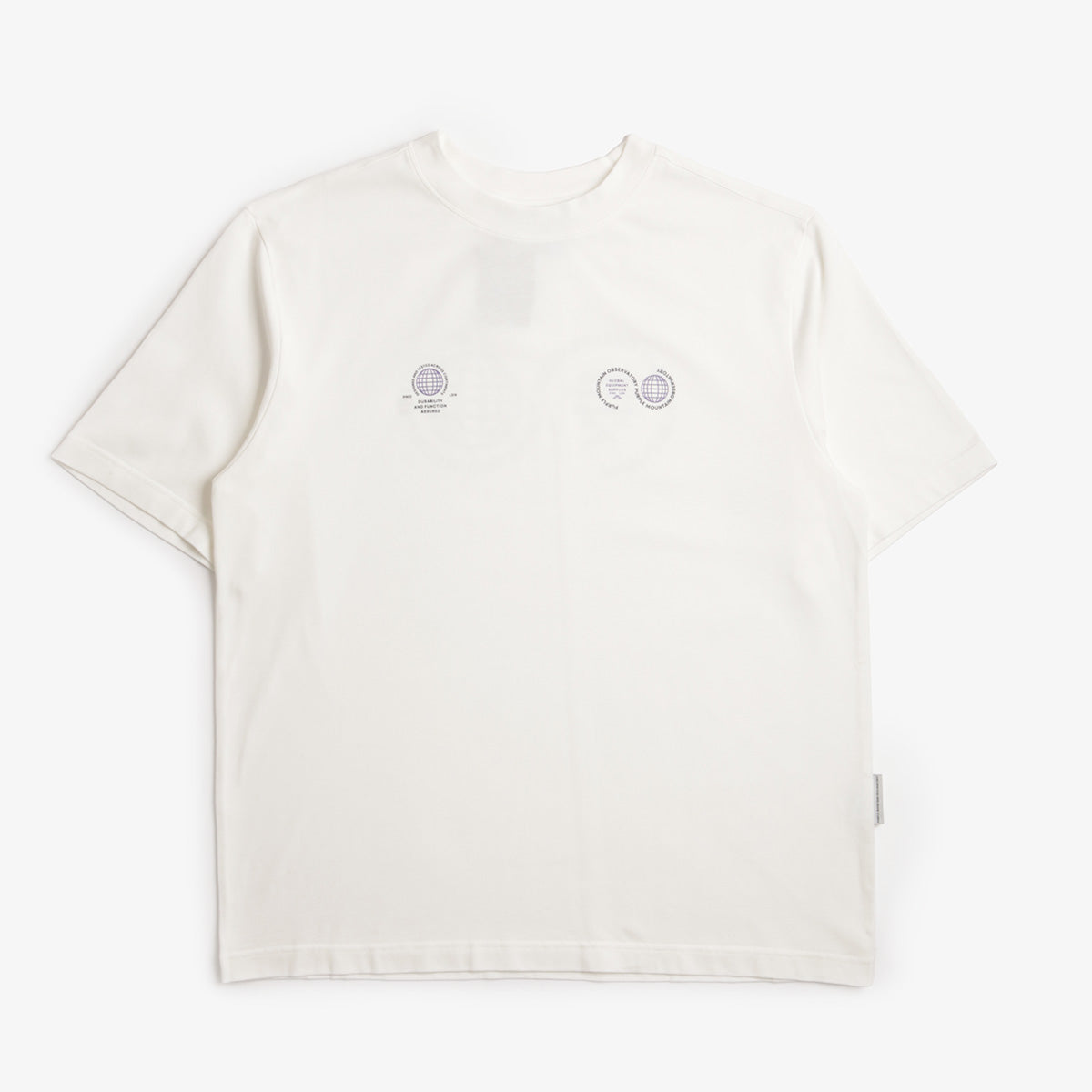 Purple Mountain Observatory Globe T-Shirt, White, Detail Shot 1