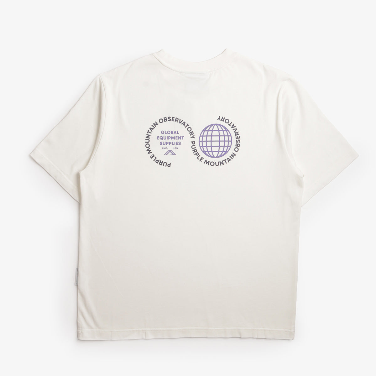 Purple Mountain Observatory Globe T-Shirt, White, Detail Shot 2