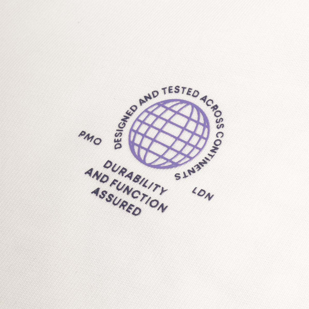 Purple Mountain Observatory Globe T-Shirt, White, Detail Shot 4