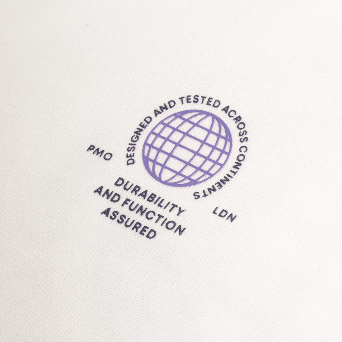 main Purple Mountain Observatory Globe T-Shirt, White, Detail Shot 4