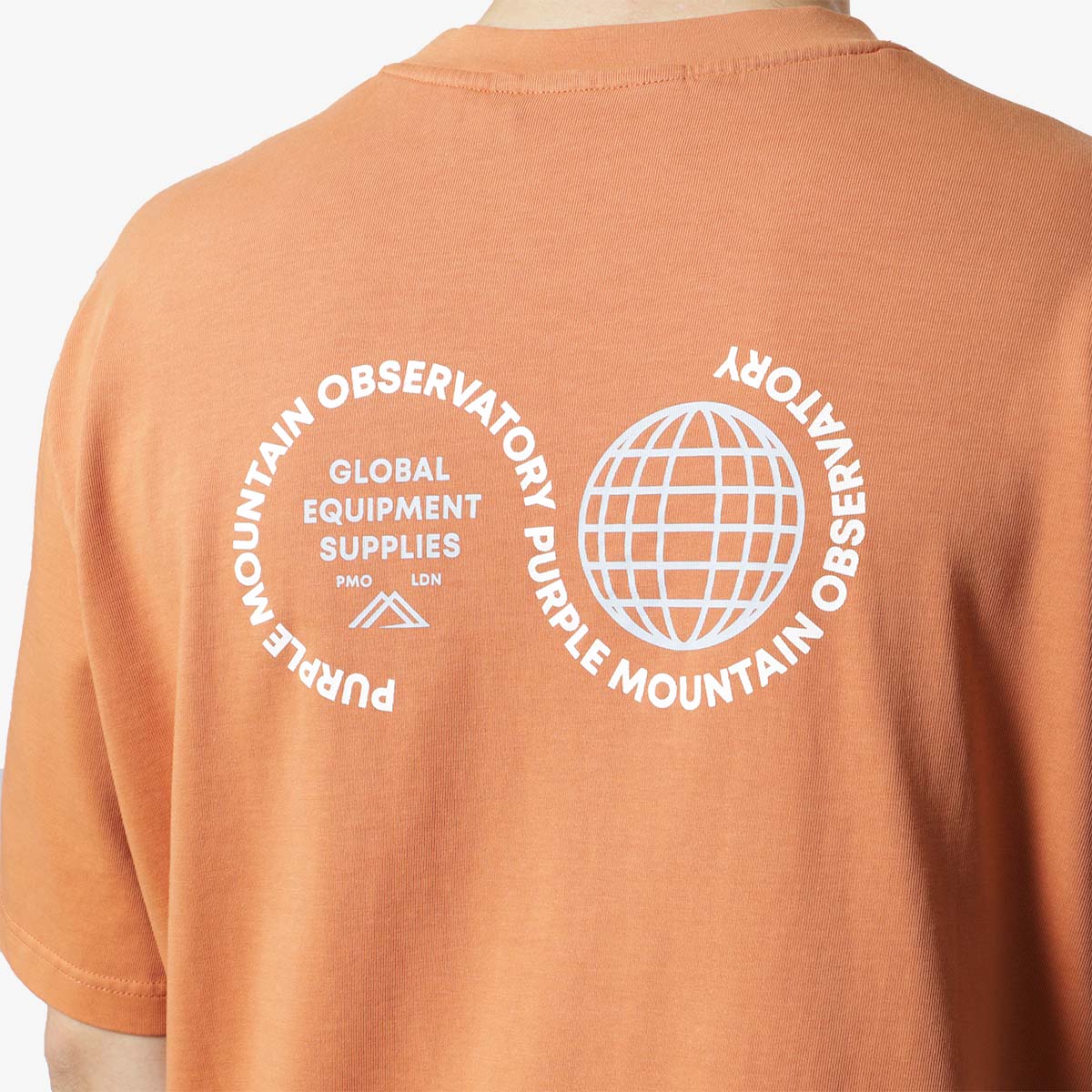 Purple Mountain Observatory Globe T-Shirt, Burnt Peach, Detail Shot 6