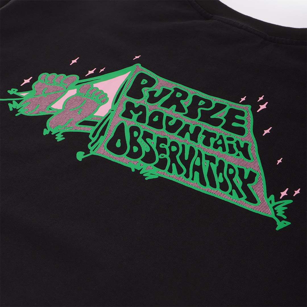 Purple Mountain Observatory x Patrick Schmidt Long Sleeve T-Shirt, Black, Detail Shot 5