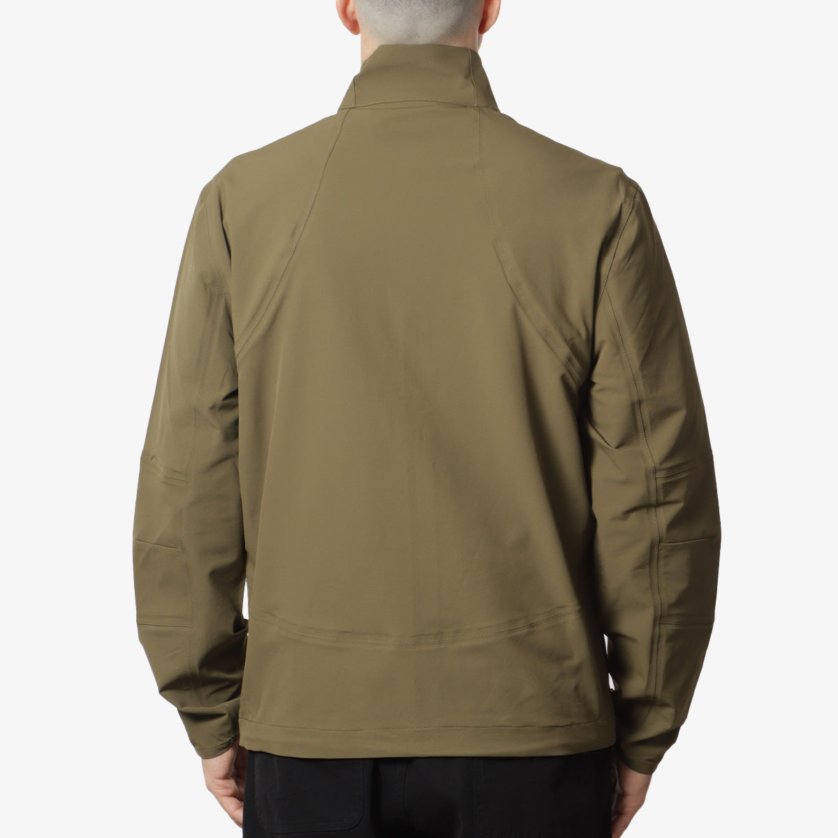 Purple Mountain Observatory Soft Shell Advanced Funnel Jacket, Khaki, Detail Shot 5