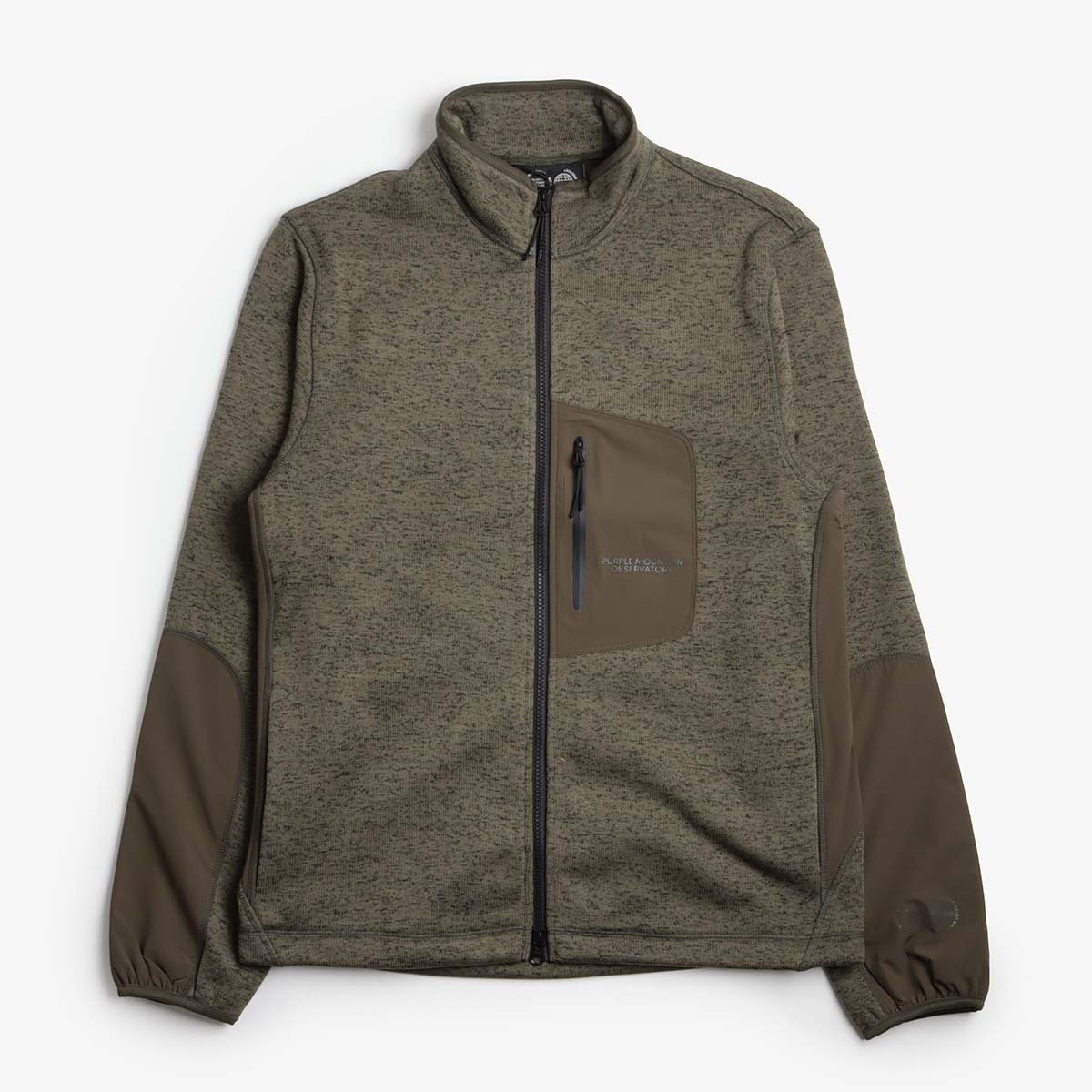 Purple Mountain Observatory Solo Fleck Fleece Jacket, Dark Olive, Detail Shot 1
