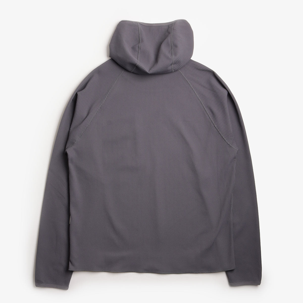 main Purple Mountain Observatory Waffle Balaclava Hoodie, Charcoal, Detail Shot 2