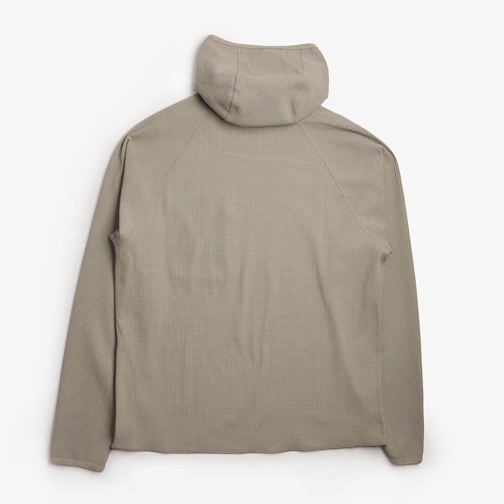 Purple Mountain Observatory Waffle Balaclava Hoodie, Concrete, Detail Shot 2