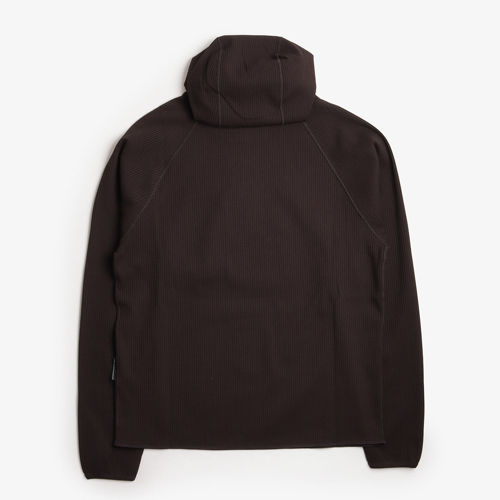 Purple Mountain Observatory Waffle Balaclava Hoodie, Chocolate, Detail Shot 2