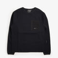 Purple Mountain Observatory Waffle Long Sleeve T-Shirt, Black, Detail Shot 1