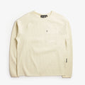 Purple Mountain Observatory Waffle Long Sleeve T-Shirt, Cream, Detail Shot 1