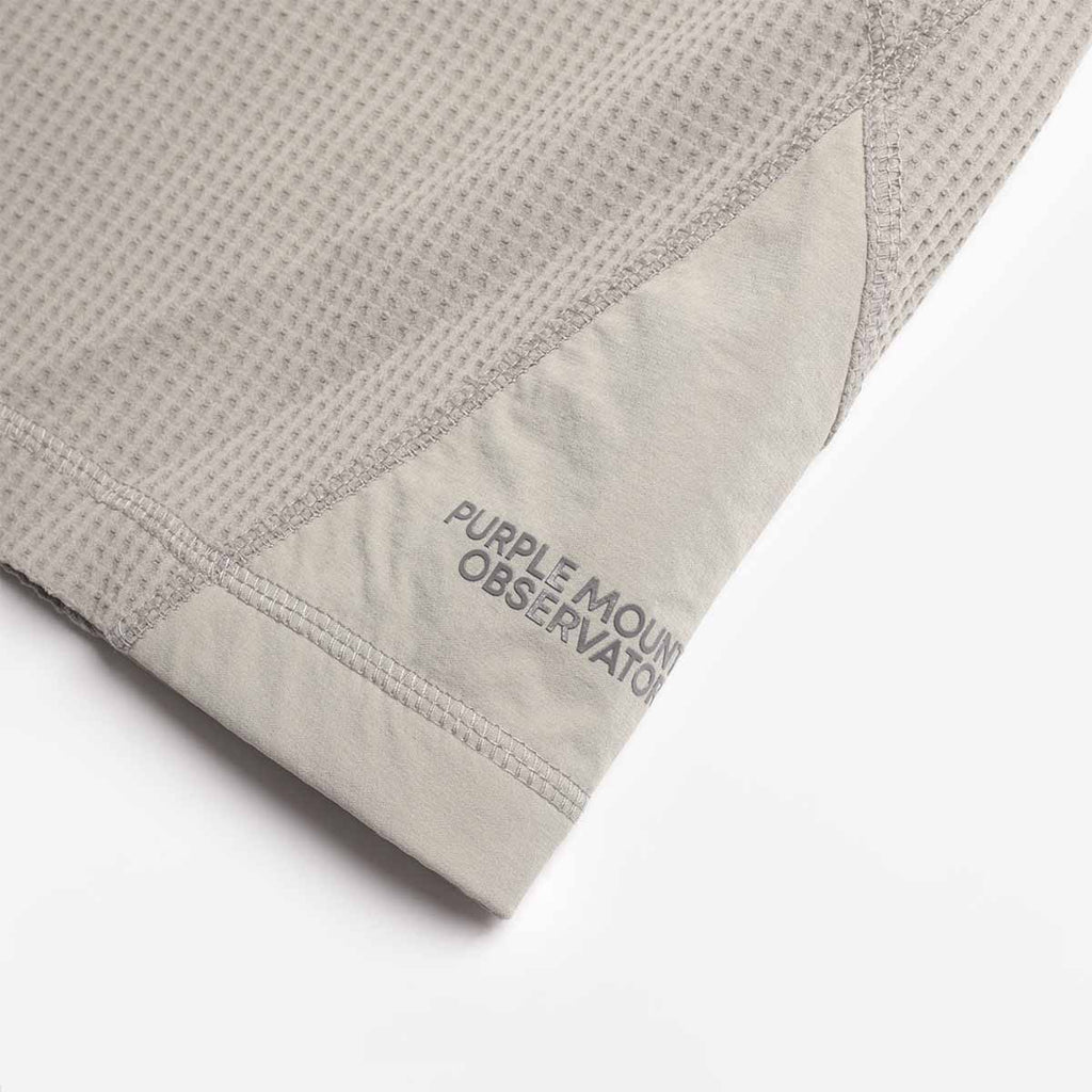 Purple Mountain Observatory Waffle Shorts, Concrete, Detail Shot 4