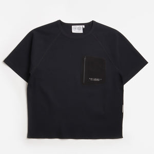 Purple Mountain Observatory Waffle T-Shirt - Black