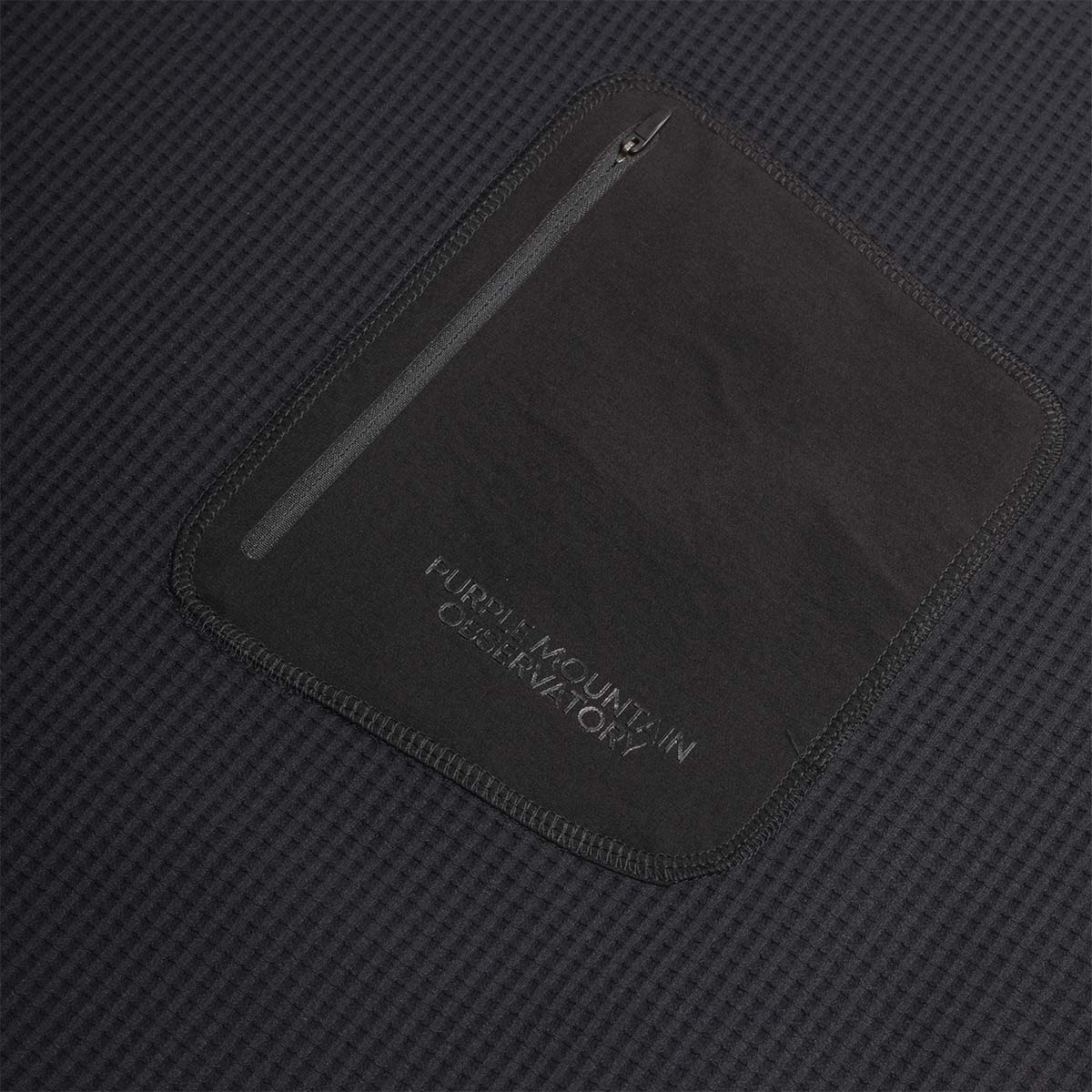 main Purple Mountain Observatory Waffle T-Shirt, Black, Detail Shot 3