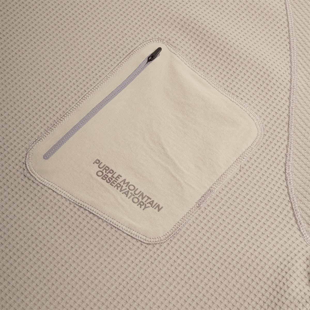 Purple Mountain Observatory Waffle T-Shirt, Concrete, Detail Shot 3