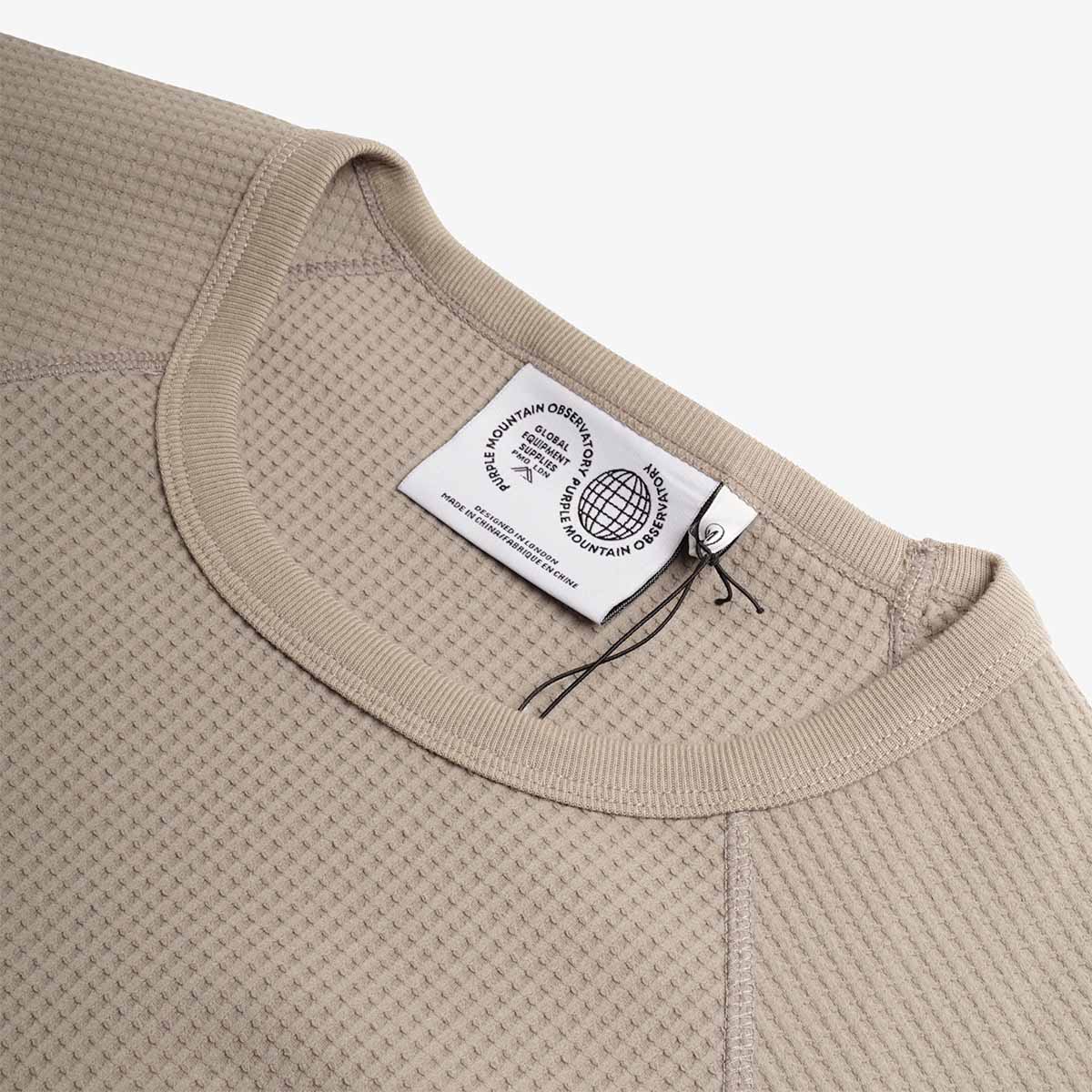 main Purple Mountain Observatory Waffle T-Shirt, Concrete, Detail Shot 4