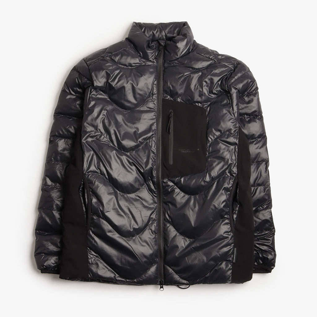 Purple Mountain Observatory Waves Light Puffa Jacket, Black, Detail Shot 1