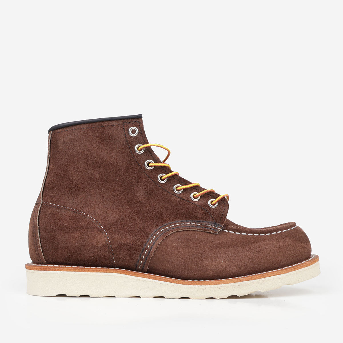 Red Wing Classic 6" Moc Toe Boot, Chocolate Muleskin, Detail Shot 1