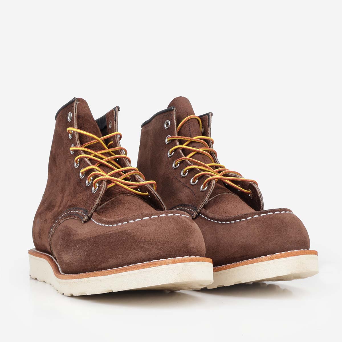 main Red Wing Classic 6" Moc Toe Boot, Chocolate Muleskin, Detail Shot 2
