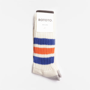 Rototo Coarse Ribbed Old School Crew Socks