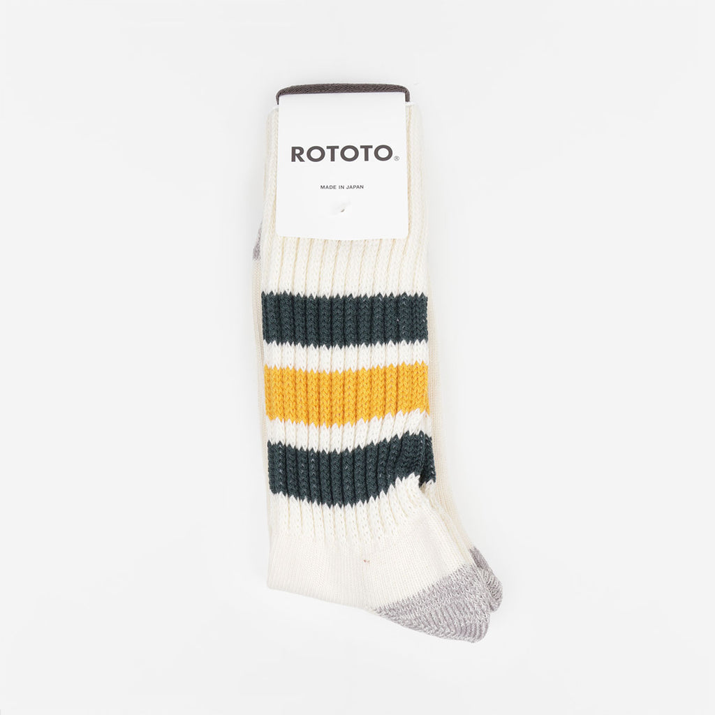 Rototo Coarse Ribbed Old School Crew Socks