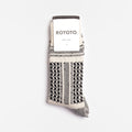 Rototo Desert Scarf Pattern Socks, Ecru Black, Detail Shot 1