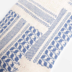 thumbnail Rototo Desert Scarf Pattern Socks, Ecru Blue, Detail Shot 3
