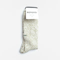 Rototo Organic Cotton Slub Crew Socks, Light Olive, Detail Shot 1