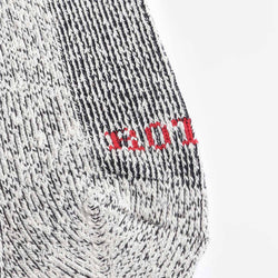 thumbnail Rototo Pile Stripe Marl Socks, Black Beige, Detail Shot 3