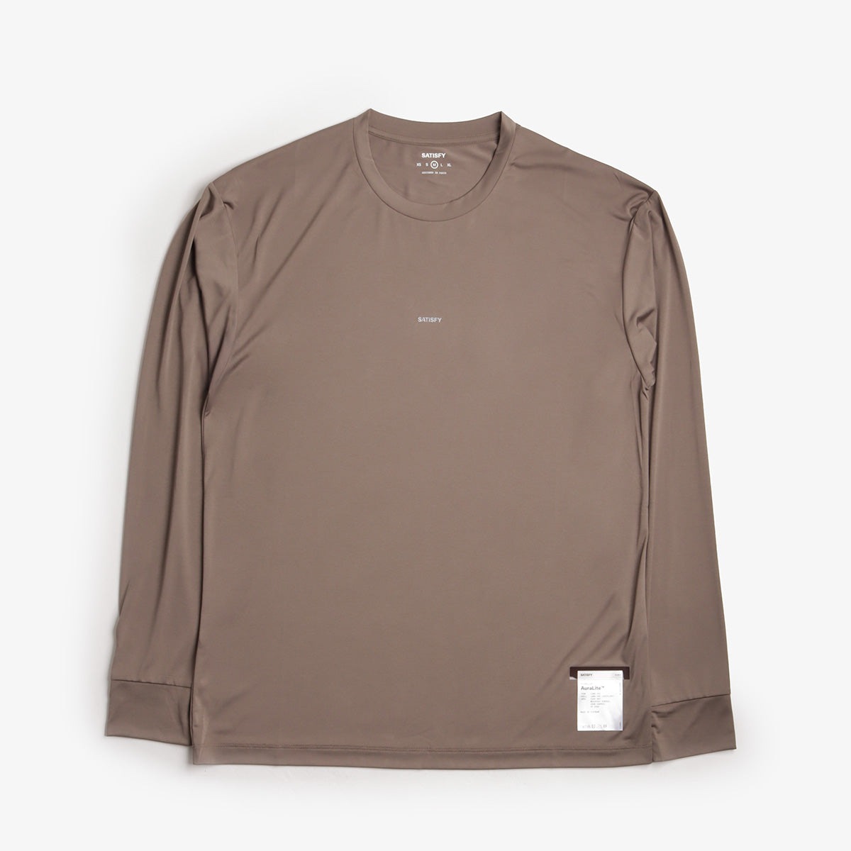 main Satisfy Auralite Long T-Shirt, Falcon, Detail Shot 1