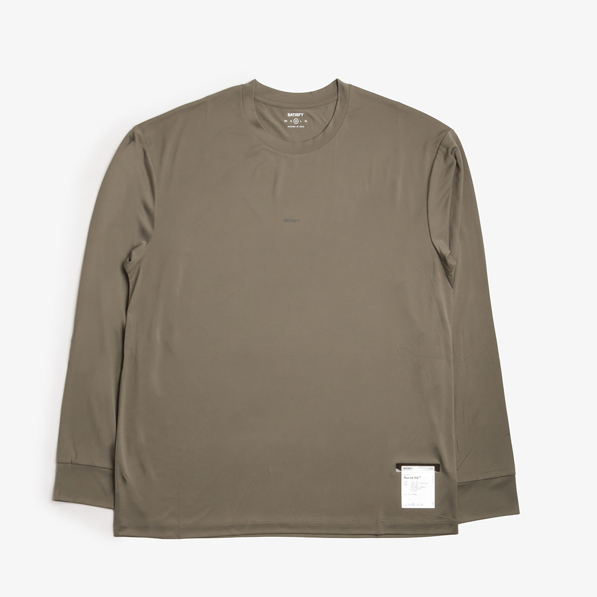 Satisfy Auralite Long T-Shirt, Dusty Olive, Detail Shot 1