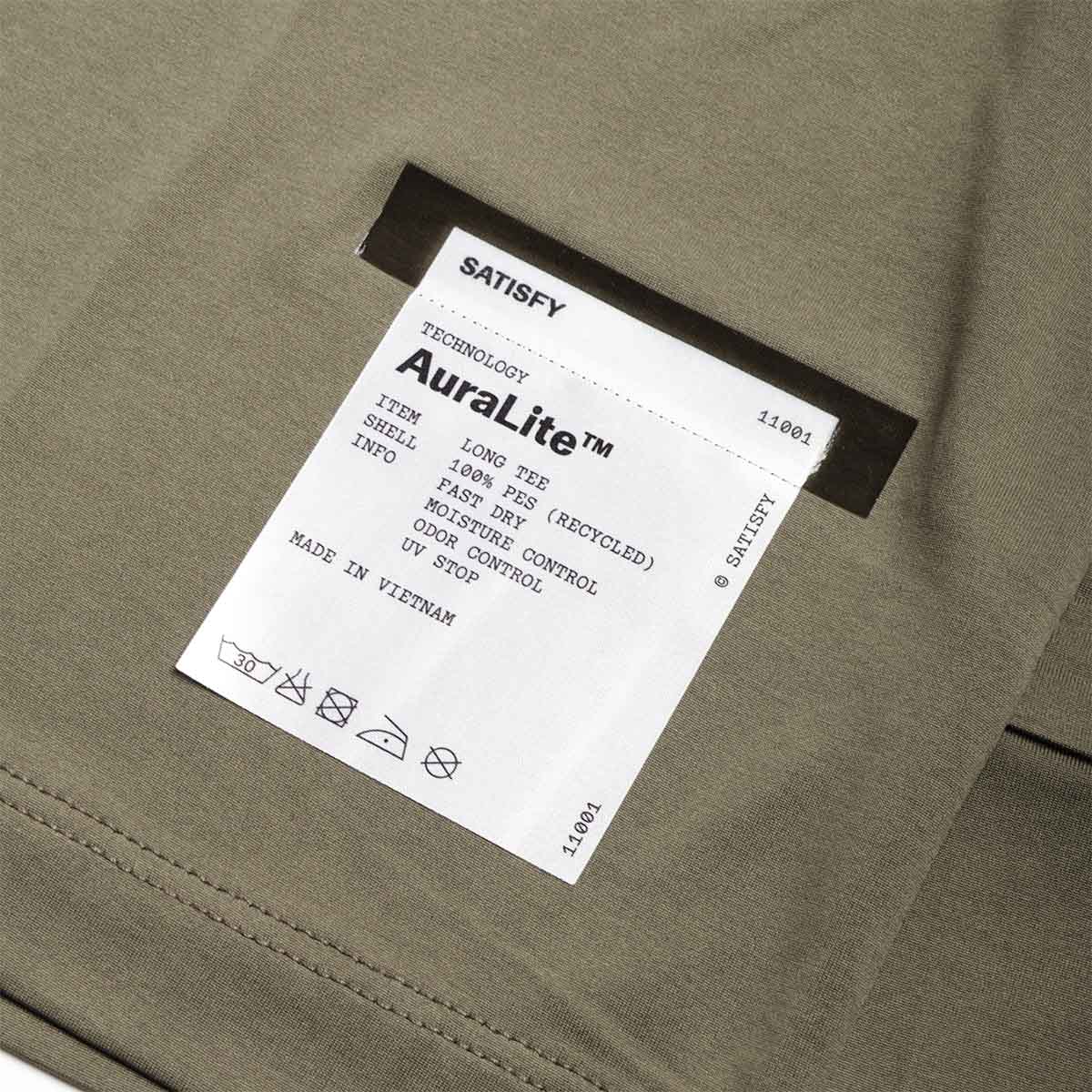 main Satisfy Auralite Long T-Shirt, Dusty Olive, Detail Shot 2