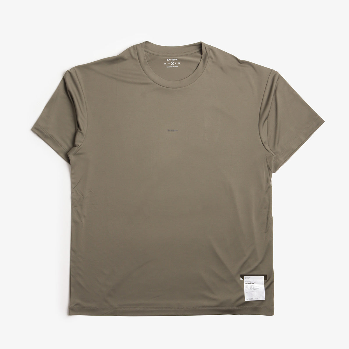 main Satisfy Auralite T-Shirt, Dusty Olive, Detail Shot 1