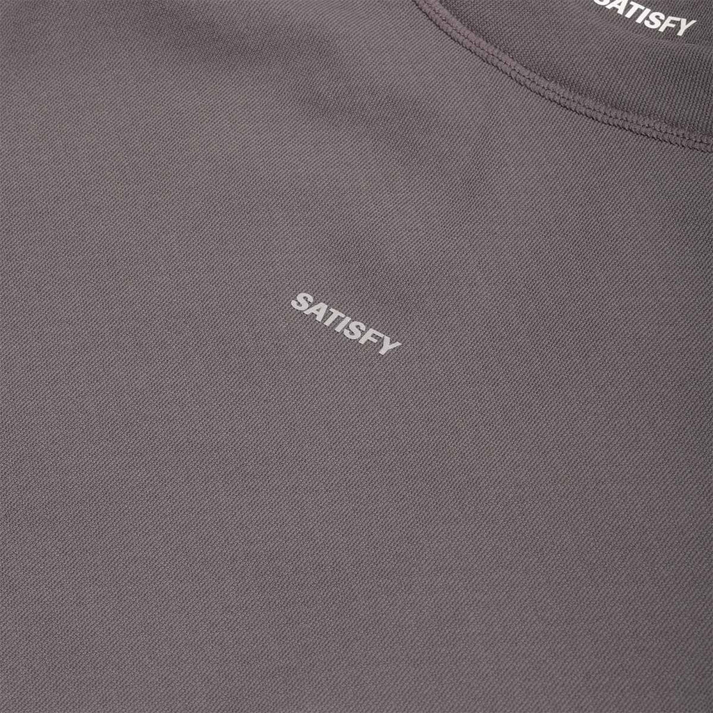 Satisfy FuzzFleece Octa Long T-Shirt, Dark Shadow, Detail Shot 3