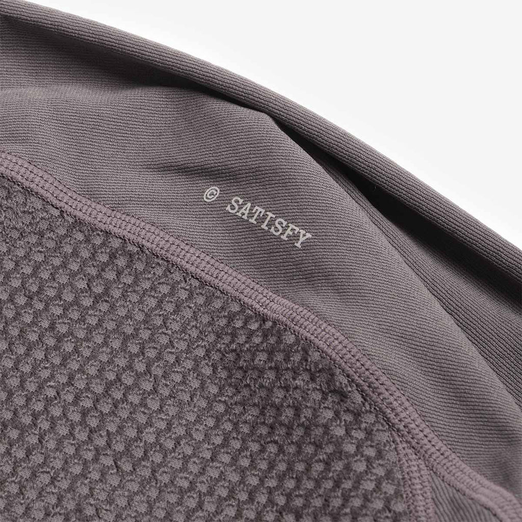 Satisfy FuzzFleece Octa Long T-Shirt, Dark Shadow, Detail Shot 5