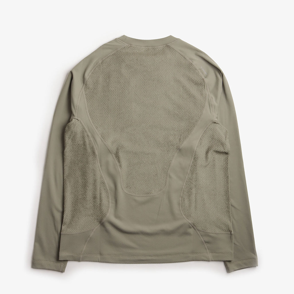 Satisfy FuzzFleece Octa Long T-Shirt, Vetiver, Detail Shot 2