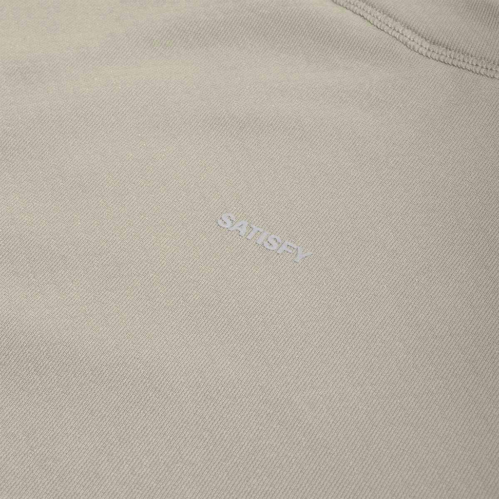Satisfy FuzzFleece Octa Long T-Shirt, Vetiver, Detail Shot 3
