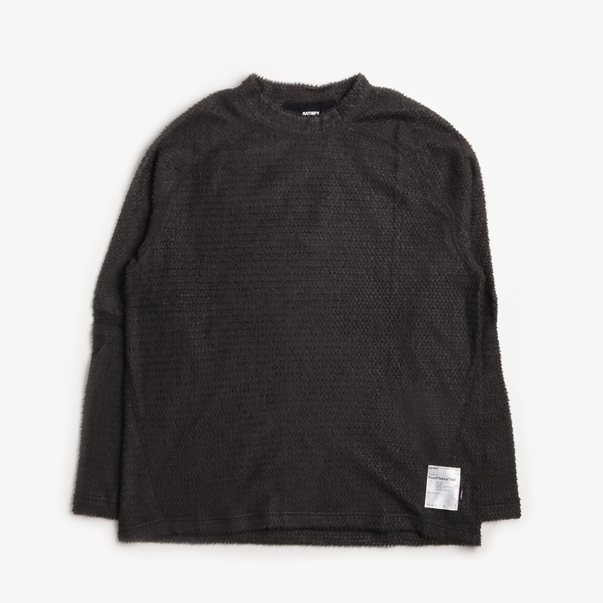 Satisfy FuzzFleece AD Long T-Shirt, Phantom, Detail Shot 1