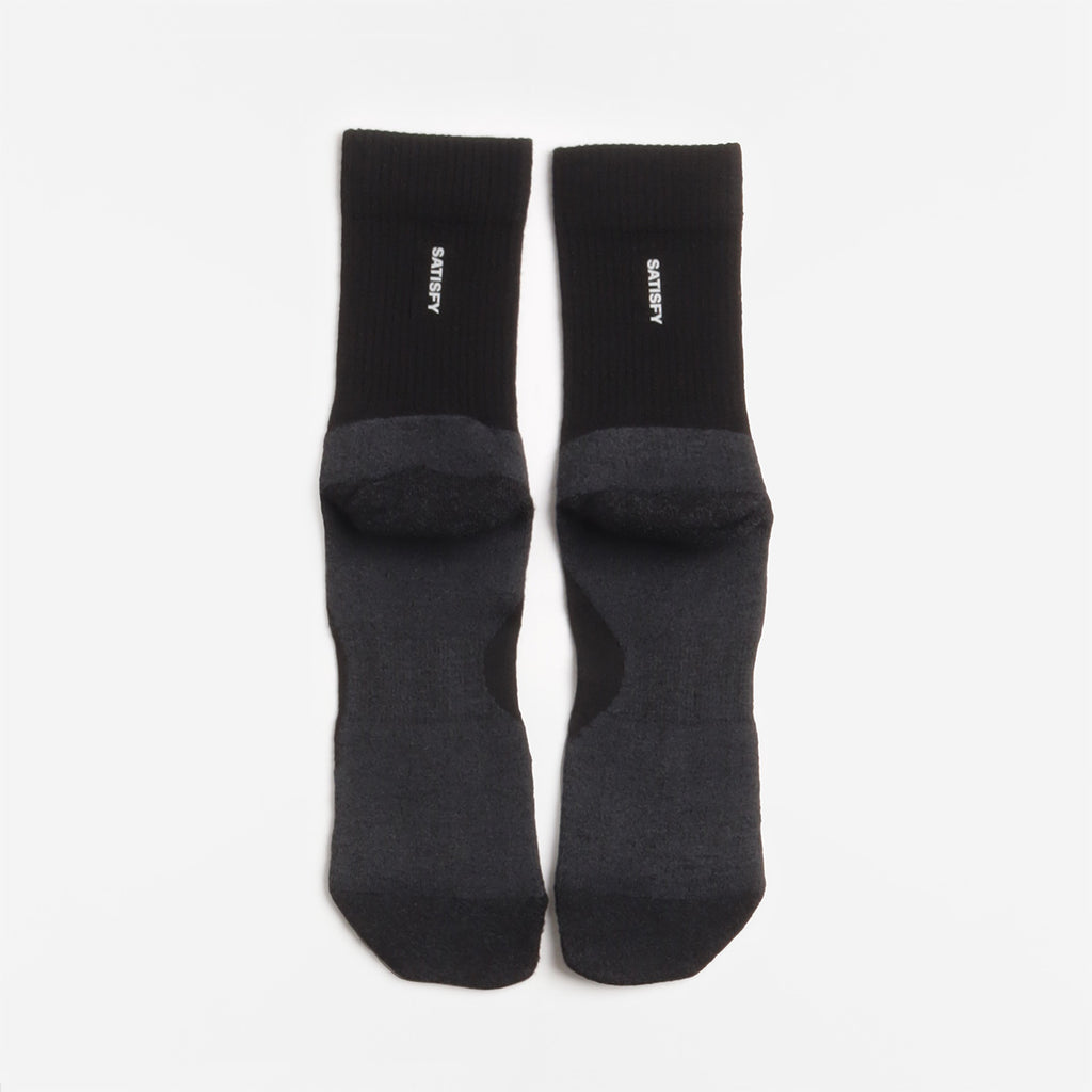 Satisfy Merino Nylon Tube Socks, Black, Detail Shot 3